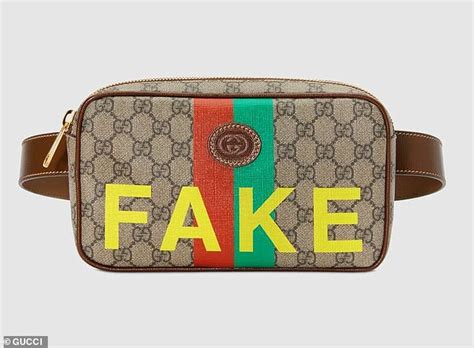 Gucci pokes fun at counterfeits with range emblazoned with 'Fake'